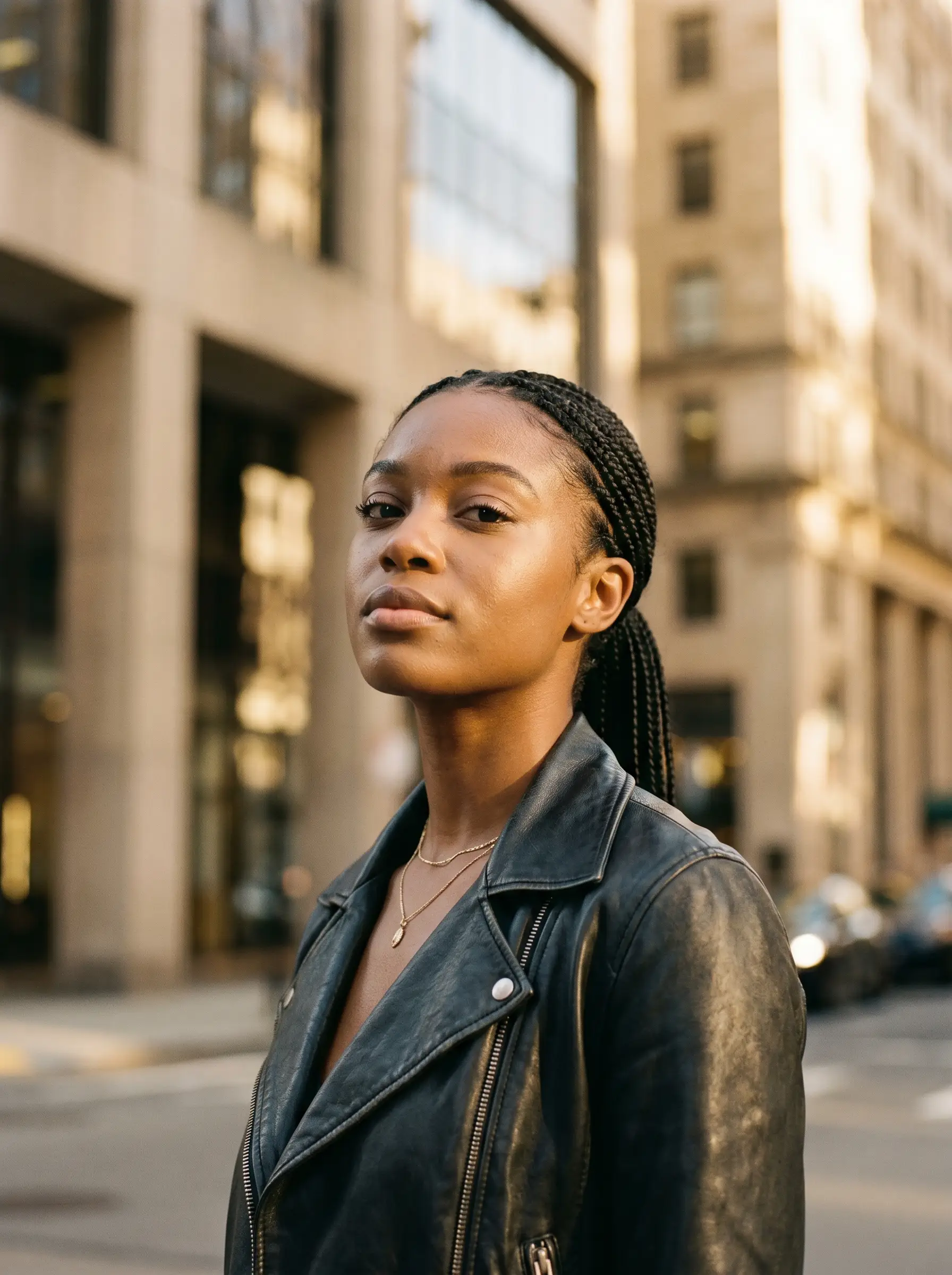 A talent portrait, soft golden light.